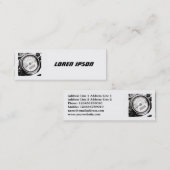 正方形の写真-オートバイの速度計 スキニー名刺 (正面/裏面)