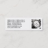 正方形の写真-オートバイの速度計 スキニー名刺 (裏面)