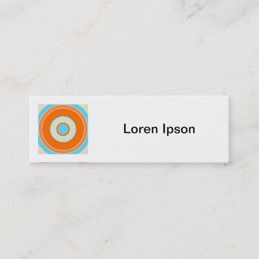 正方形の写真 – カラフル円03 スキニー名刺 (正面)