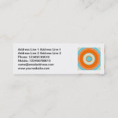 正方形の写真 – カラフル円03 スキニー名刺 (裏面)