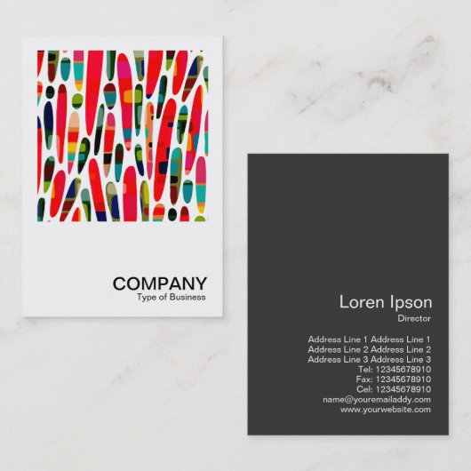 正方形の写真 – カラーのコラージュ効果150222 名刺 (正面/裏面)