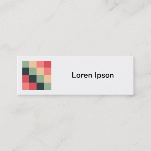 正方形の写真 – カラー正方形015 スキニー名刺 (正面)