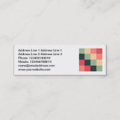 正方形の写真 – カラー正方形015 スキニー名刺 (裏面)