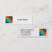 正方形の写真 – カラー正方形01 スキニー名刺 (正面/裏面)