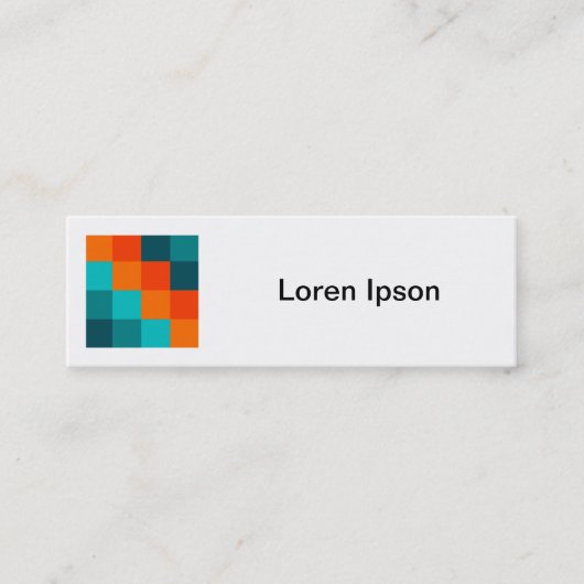 正方形の写真 – カラー正方形01 スキニー名刺 (正面)