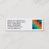 正方形の写真 – カラー正方形01 スキニー名刺 (裏面)