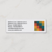 正方形の写真 – カラー正方形03 スキニー名刺 (裏面)