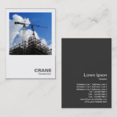 正方形の写真 – タワークレーン 名刺 (正面/裏面)