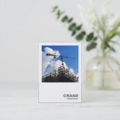 正方形の写真 – タワークレーン 名刺 (スタンド正面)