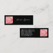 正方形の写真 – ピンクのカメリア スキニー名刺 (正面/裏面)