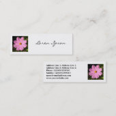 正方形の写真 – ピンクのコスモス スキニー名刺 (正面/裏面)