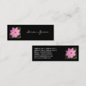 正方形の写真 – ピンクのコスモス スキニー名刺 (正面/裏面)