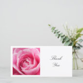 正方形の写真 – ピンクの椿 サンキューカード (スタンド正面)