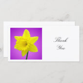 正方形の写真 – マゼンタと紫の水仙 サンキューカード (正面/裏面)