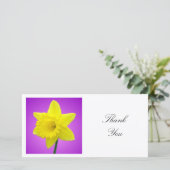 正方形の写真 – マゼンタと紫の水仙 サンキューカード (スタンド正面)