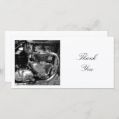 正方形の写真 – モーターサイクルエンジン サンキューカード (正面/裏面)