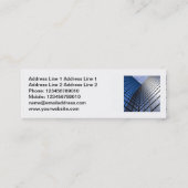 正方形の写真 – 反射型オフィスブロック スキニー名刺 (裏面)