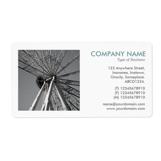 正方形の写真 – 大きなホイールの再発明 ラベル (正面)