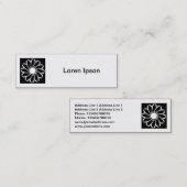 正方形の写真 – 幾何学的な花 スキニー名刺 (正面/裏面)