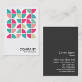 正方形の写真 – 抽象芸術幾何学模様110421 名刺 (正面/裏面)