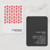 正方形の写真 – 抽象芸術140823 – トロピカルピンク 名刺 (正面/裏面)