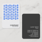 正方形の写真 – 抽象芸術140823 – ベビーブルー 名刺 (正面/裏面)