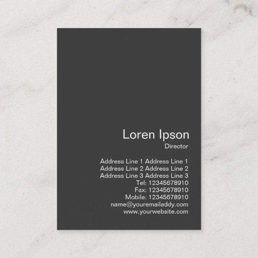 正方形の写真 – 抽象芸術140823 – 琥珀と黒 名刺 (裏面)