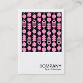 正方形の写真 – 抽象芸術140823 – 黒にピンク 名刺 (正面)