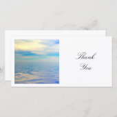 正方形の写真 – 水と空 サンキューカード (正面/裏面)