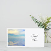 正方形の写真 – 水と空 サンキューカード (スタンド正面)