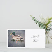 正方形の写真 – Mallard Duck サンキューカード (スタンド正面)