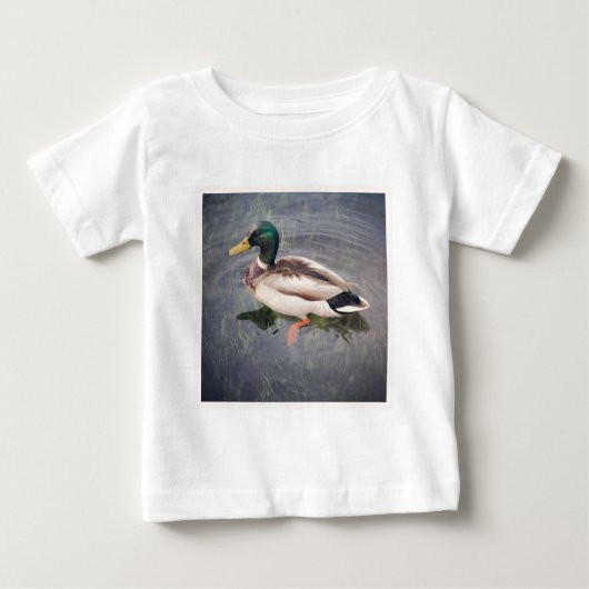 正方形の写真 – Mallard Duck ベビーTシャツ (正面)