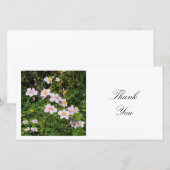 正方形の写真 – Mallow flowers サンキューカード (正面/裏面)