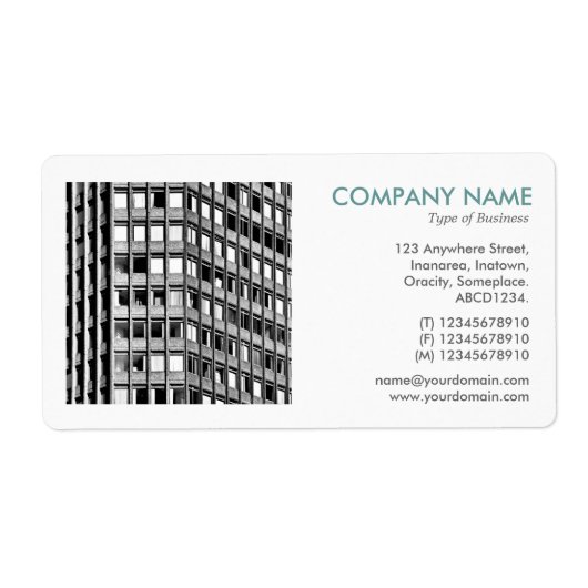 正方形の写真 – Office Block ラベル (正面)