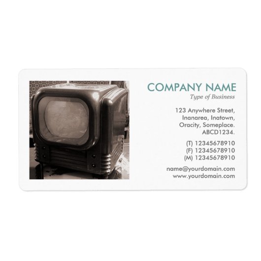 正方形の写真 – Old Telly ラベル (正面)