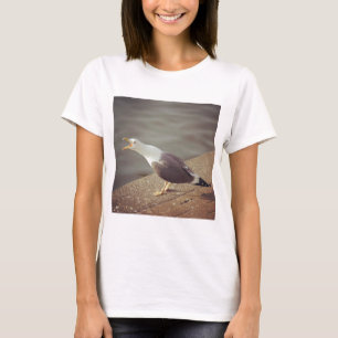 正方形の写真 – Squawking Seagull Tシャツ