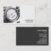 正方形の写真(v2) – オートバイ速度計 名刺 (正面/裏面)