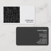 正方形の写真(v2) – カスケーディング番号 名刺 (正面/裏面)