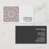 正方形の写真(v2) -カラフル万華鏡のように千変万化するパターン03 名刺 (正面/裏面)