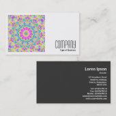 正方形の写真(v2) -カラフル万華鏡のように千変万化するパターン04 名刺 (正面/裏面)