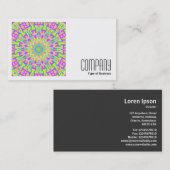 正方形の写真(v2) -カラフル万華鏡のように千変万化するパターン05 名刺 (正面/裏面)