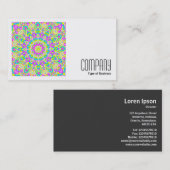 正方形の写真(v2) -カラフル万華鏡のように千変万化するパターン07 名刺 (正面/裏面)