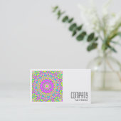 正方形の写真(v2) -カラフル万華鏡のように千変万化するパターン08 名刺 (スタンド正面)
