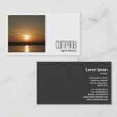 正方形の写真(v2) – カーディフ湾の夕日 名刺 (正面/裏面)