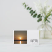 正方形の写真(v2) – カーディフ湾の夕日 名刺 (スタンド正面)