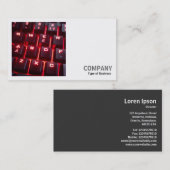 正方形の写真(v2) – キーボ白熱［赤熱］光を放つード 名刺 (正面/裏面)