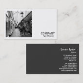 正方形の写真(v2) -ショッピングアーケード 名刺 (正面/裏面)