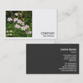 正方形の写真(v2) – ピンクのアネモネス 名刺 (正面/裏面)