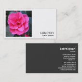 正方形の写真(v2) – ピンクの椿 名刺 (正面/裏面)