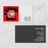 正方形の写真(v2) – ホットライン赤 名刺 (正面/裏面)